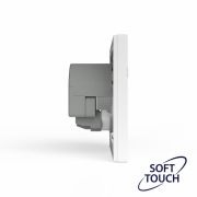 Розетка 1-м СП Pixel IP20 с заземл. с 2-мя заряд. устр. USB тип A+C механизм айс TOKOV ELECTRIC TKE-PX-R1U2AC-C34