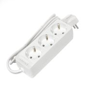 Удлинитель 3х1.5м с заземл. 10А IP20 2.2кВт ПВС 3х0.75 бел. DOMTOK 2373