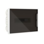 Щиток встраиваемый Фрейм (FRAME) 12мод с тонированной дверцей с 2 шинами PEN на 6 и 8 отверст. бел. DKC F12B1WD