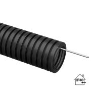 Труба гофрированная ПНД d16мм с протяжкой черн. (уп.100м) TOKOV ELECTRIC TKE-PND16-BL-100